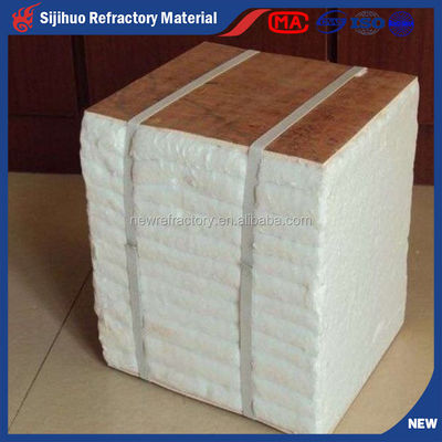 Refractario Revestimiento Rigidizante Cama de fibra cerámica con densidad de volumen 64/96/128/160 kg/m3