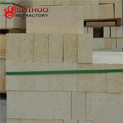 Refractoridad común ladrillo refractario de alumina amarillo para la fabricación de hornos de vidrio