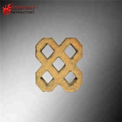 230x114x65 mm ladrillo de fuego refractario de comprobador con un contenido de CaO del 0,34% y resistencia al calor