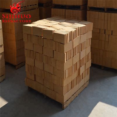 Bloque de aluminio amarillo de ladrillo de arcilla de fuego 230 * 114 * 65mm para aplicaciones de alta temperatura