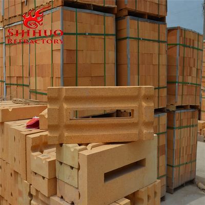 Bloque de aluminio amarillo revestimiento de pared frente a ladrillo hornos industriales azulejos piedra áspera