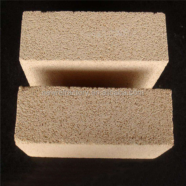 35-52% Contenido de Al2O3 Aluminio alto Poly aislamiento de luz ladrillo para el aislamiento óptimo