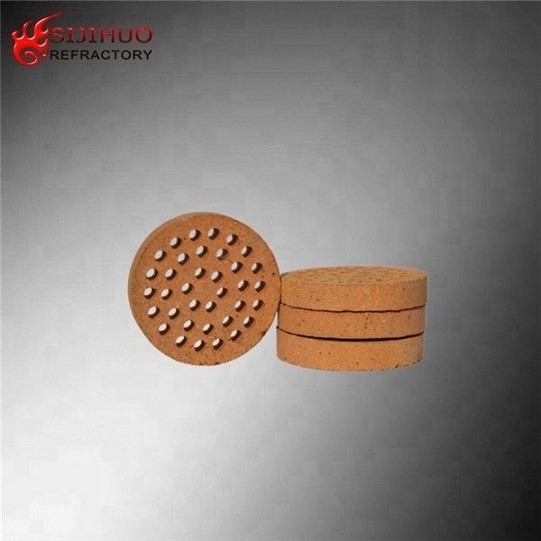 230x114x65 mm ladrillo de fuego refractario de comprobador con un contenido de CaO del 0,34% y resistencia al calor